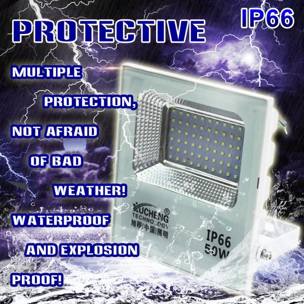 50w led flood light ip65 waterproof household flood light garden lawn 6000k safety light super bright led floodlight white daylight