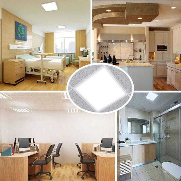 Led recessed ceiling light 70W 600*600 super bright 6000K wick square light, home commercial light panel light cold white light [energy class A+] (two per box)