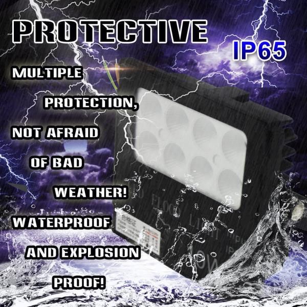 LED flood light IP65 waterproof outdoor safety light 1000LM 6000K daylight white outdoor floodlight wall lamp garden garage warehouse parking lot garden road street square and other small apple 10W