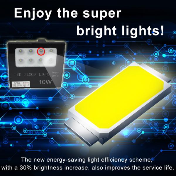 LED flood light IP65 waterproof outdoor safety light 1000LM 6000K daylight white outdoor floodlight wall lamp garden garage warehouse parking lot garden road street square and other small apple 10W