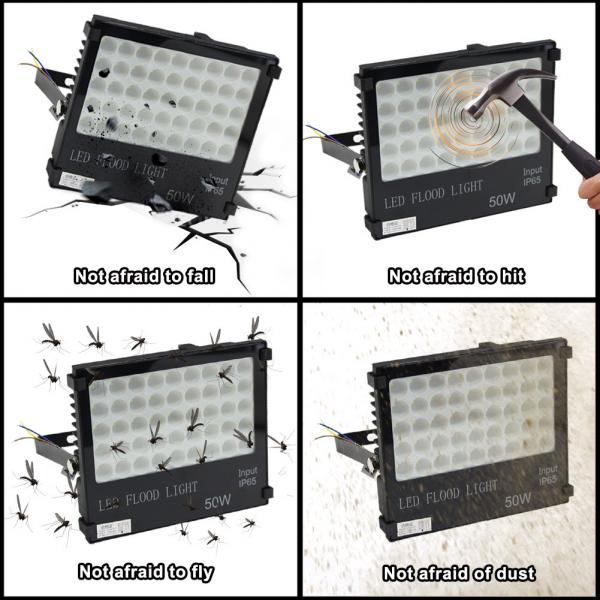 50W LED Flood Light IP65 Waterproof Outdoor Safety Light 5000LM 6000K Daylight White Outdoor Flood Light Wall Light for Garden Garage Warehouse Parking Garden Road Street Square Flood Light